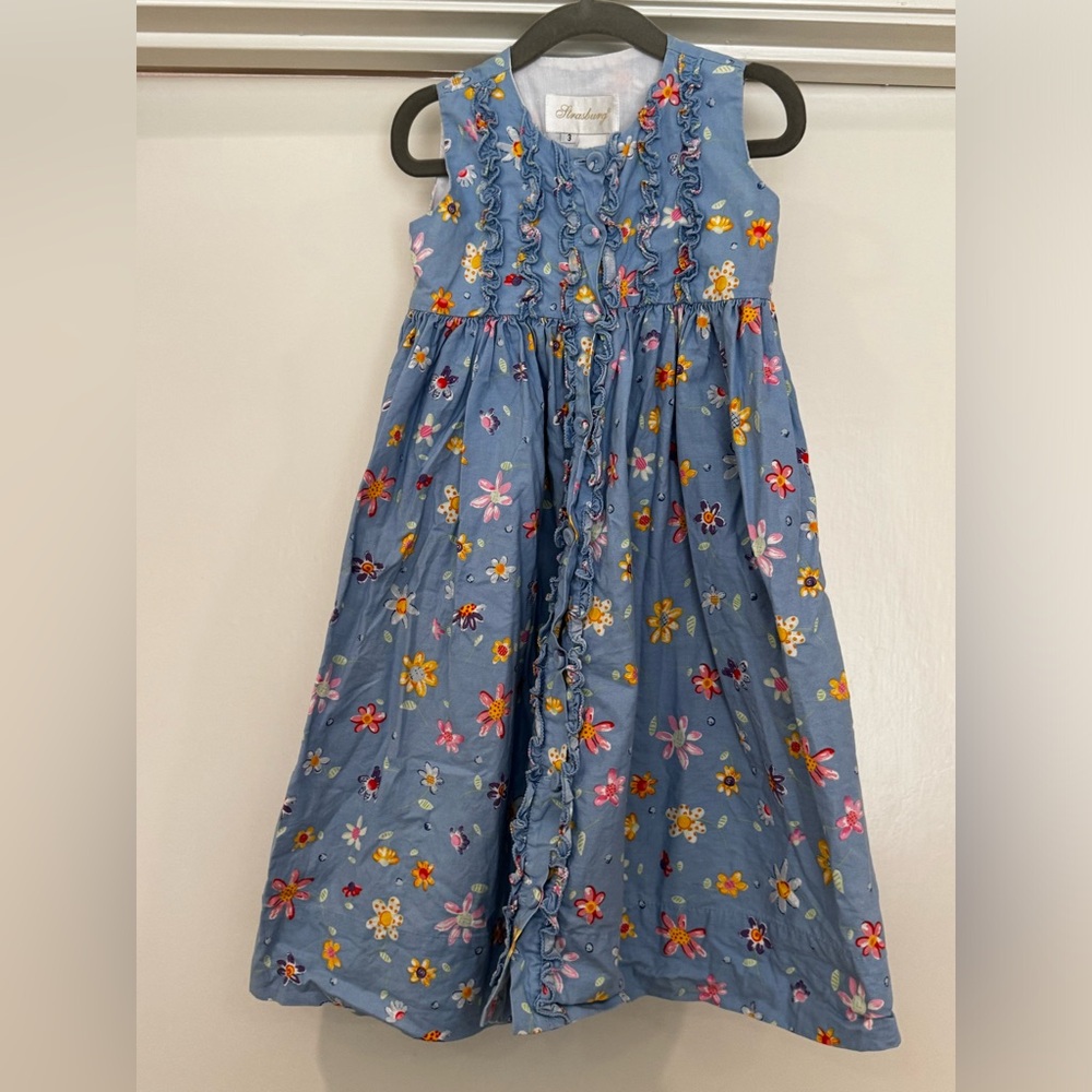 Strasburg blue floral dress